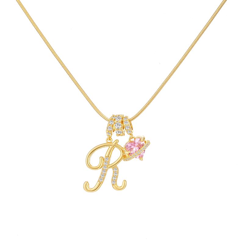 Collier Initiale & Charm Cœur