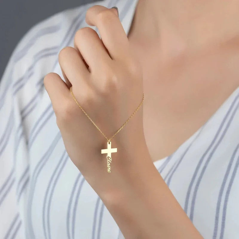 Collier Croix Prénom