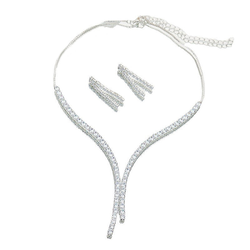 Ensemble Collier & Boucles d'Oreilles Zircon