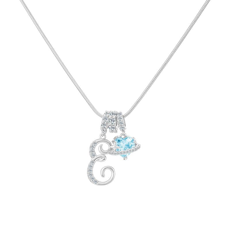 Collier Initiale & Charm Cœur