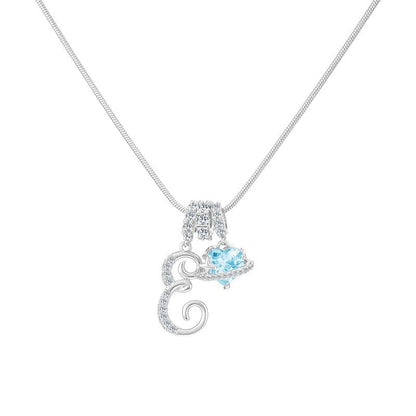 Collier Initiale & Charm Cœur