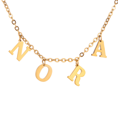 Collier Prénom Initiales Suspendues Personnalisé