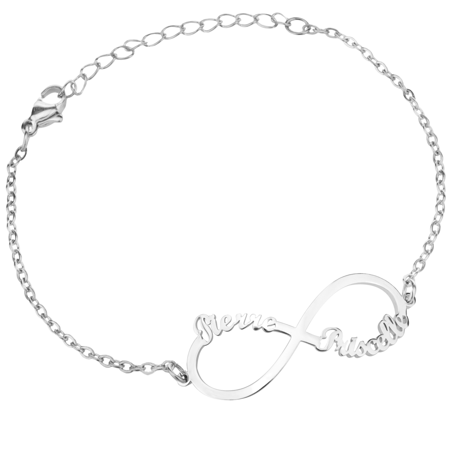Bracelet 2 Prénoms Infini Éternité