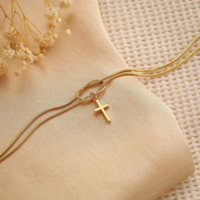 Bracelet Croix & Nœud d'Amour