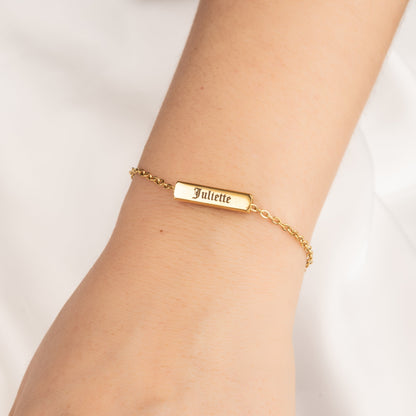 Bracelet avec Barre 3D Personnalisée