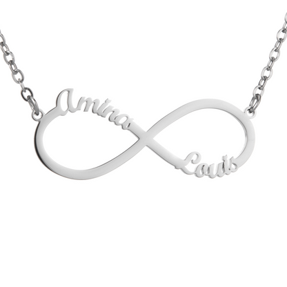 Collier Infini Personnalisé Deux Prénoms