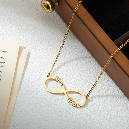 Collier Infini Personnalisé Deux Prénoms
