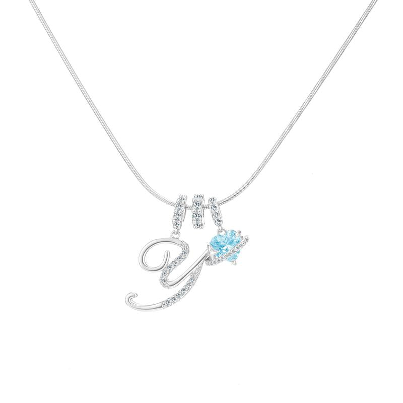 Collier Initiale & Charm Cœur