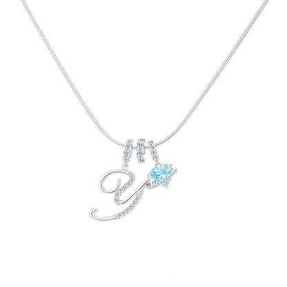 Collier Initiale & Charm Cœur