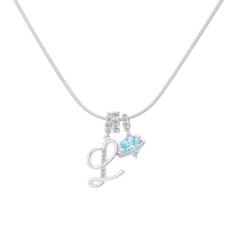 Collier Initiale & Charm Cœur