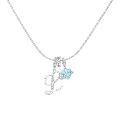 Collier Initiale & Charm Cœur