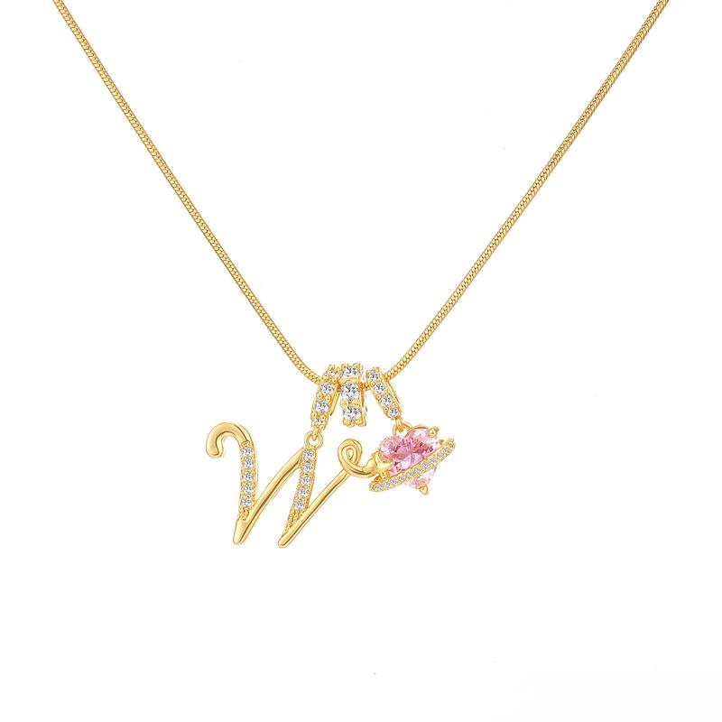 Collier Initiale & Charm Cœur