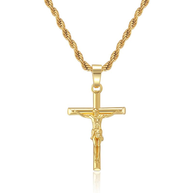 Collier Crucifix Doré 14K