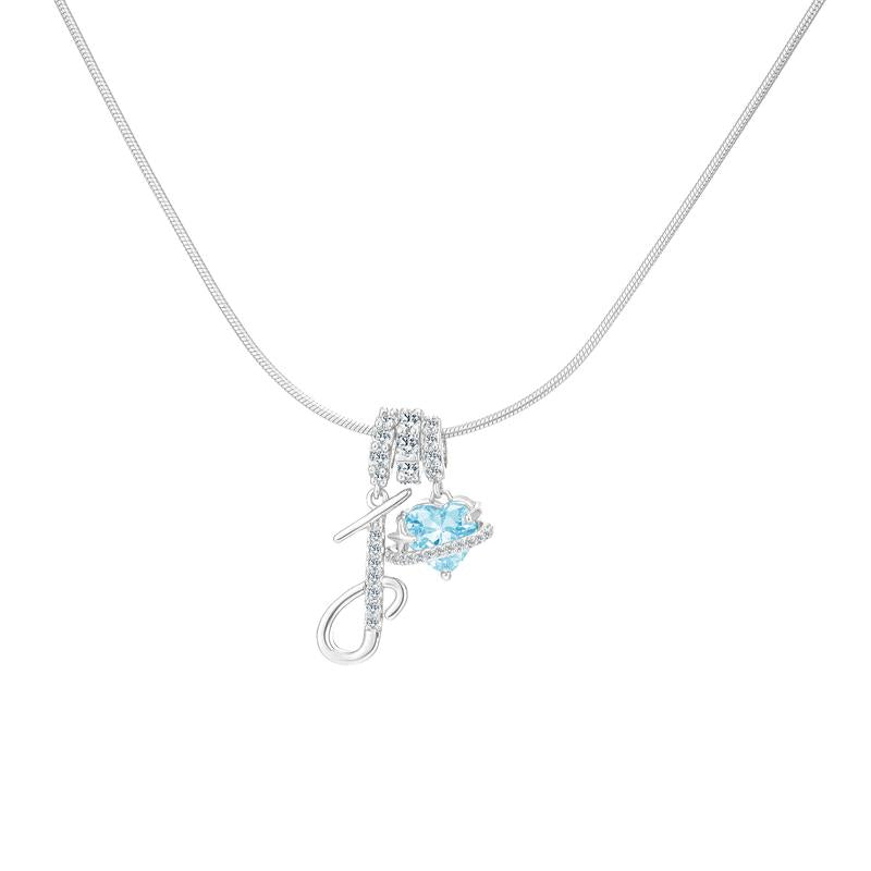 Collier Initiale & Charm Cœur
