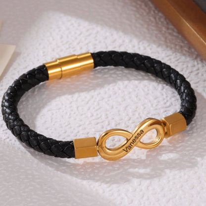Bracelet Homme Infini Éternité Personnalisé