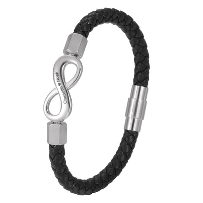 Bracelet Homme Infini Éternité Personnalisé