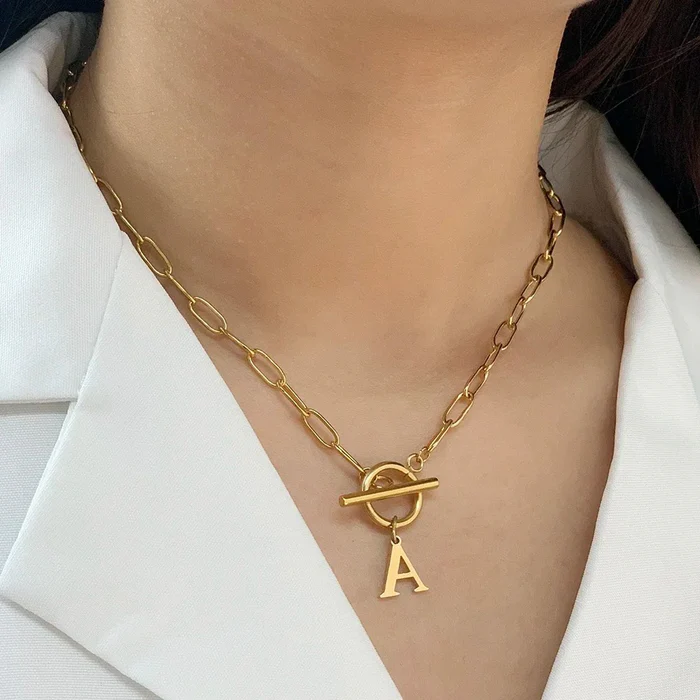 Collier Chaîne Trombone Initiale