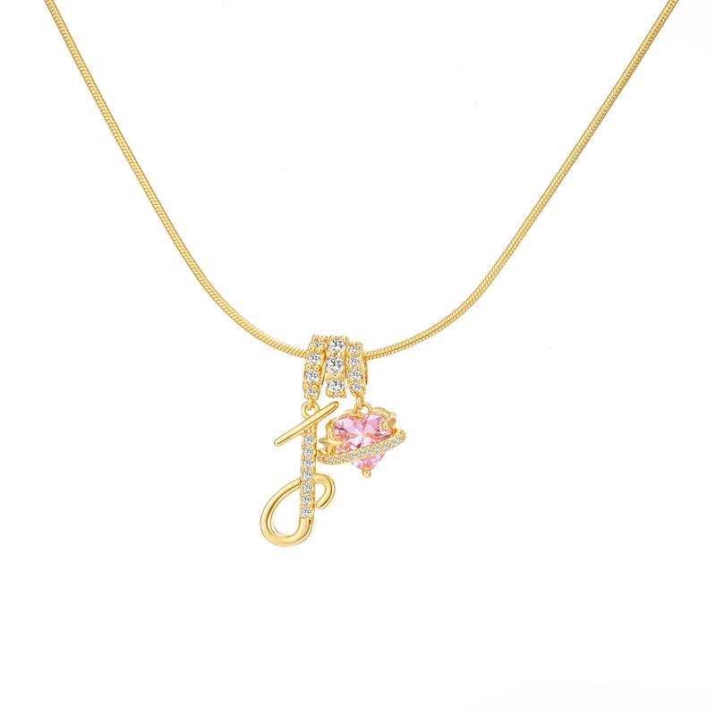 Collier Initiale & Charm Cœur