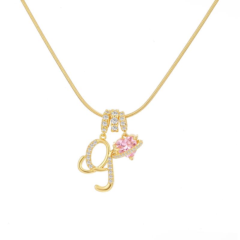 Collier Initiale & Charm Cœur