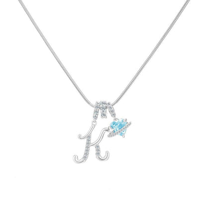 Collier Initiale & Charm Cœur