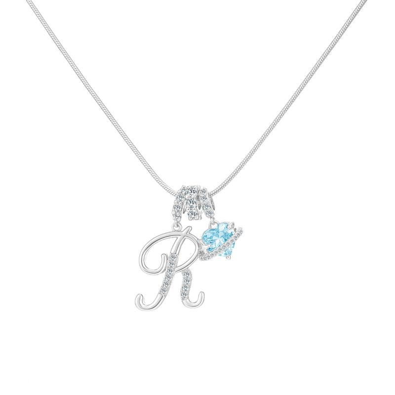Collier Initiale & Charm Cœur