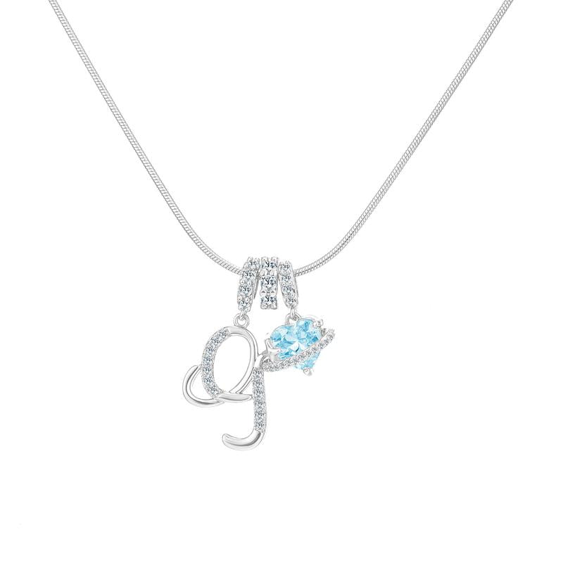 Collier Initiale & Charm Cœur