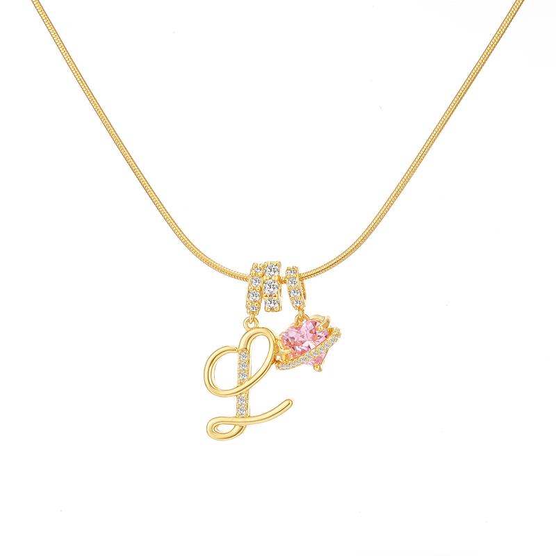 Collier Initiale & Charm Cœur