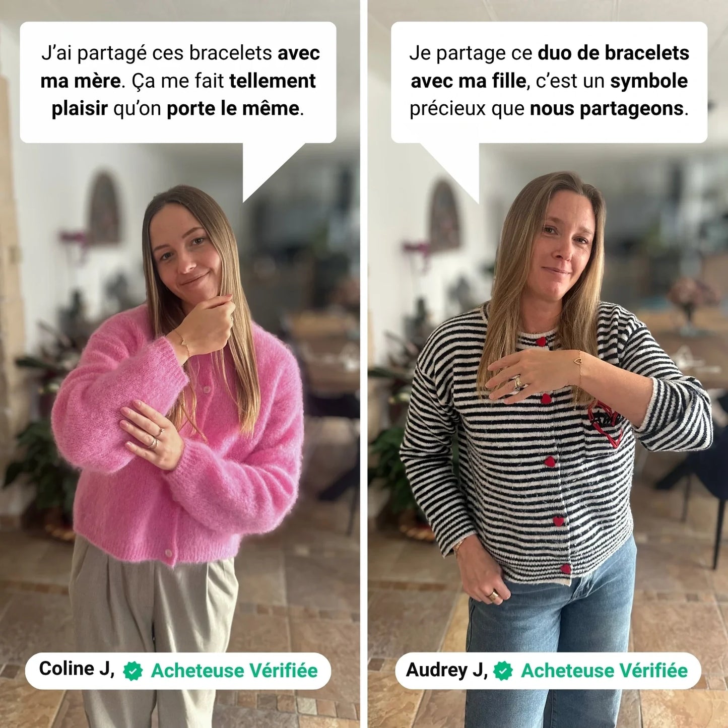 Liens de Coeur — Bracelets Mère & Fille