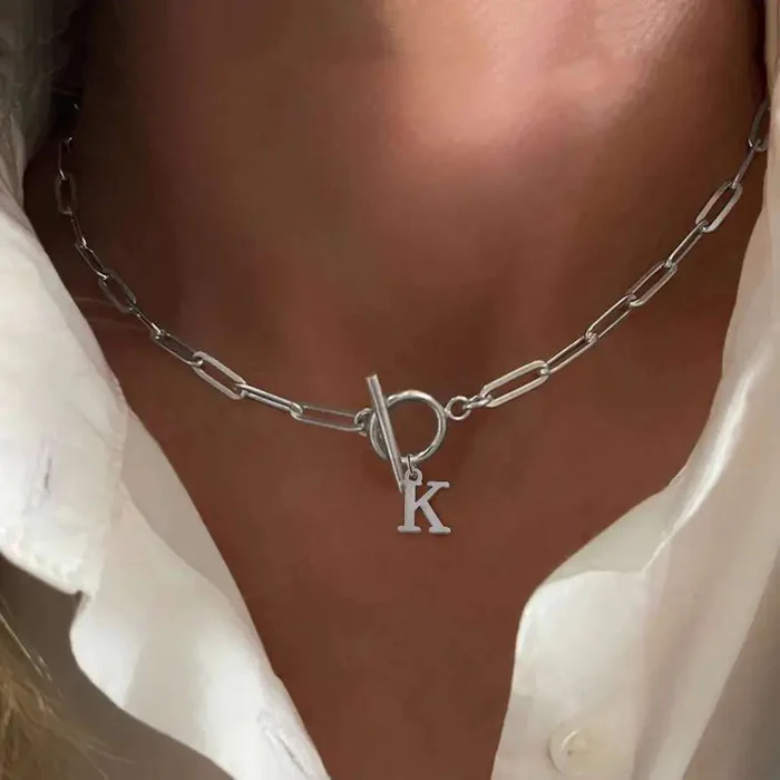 Collier Chaîne Trombone Initiale
