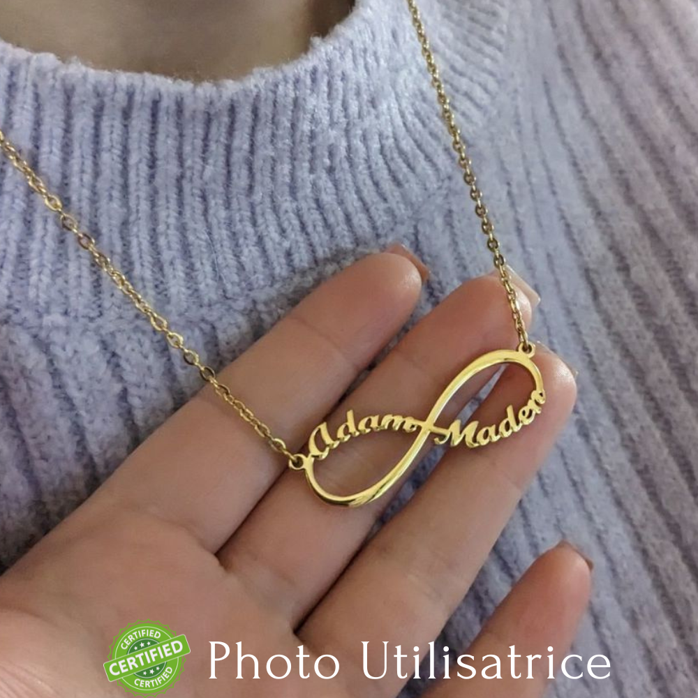 Collier Infini Personnalisé Deux Prénoms
