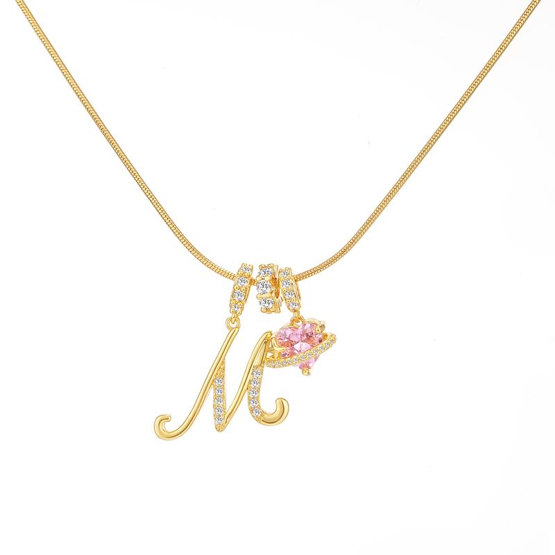 Collier Initiale & Charm Cœur