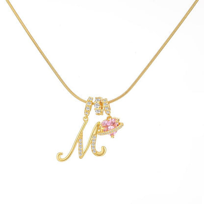 Collier Initiale & Charm Cœur