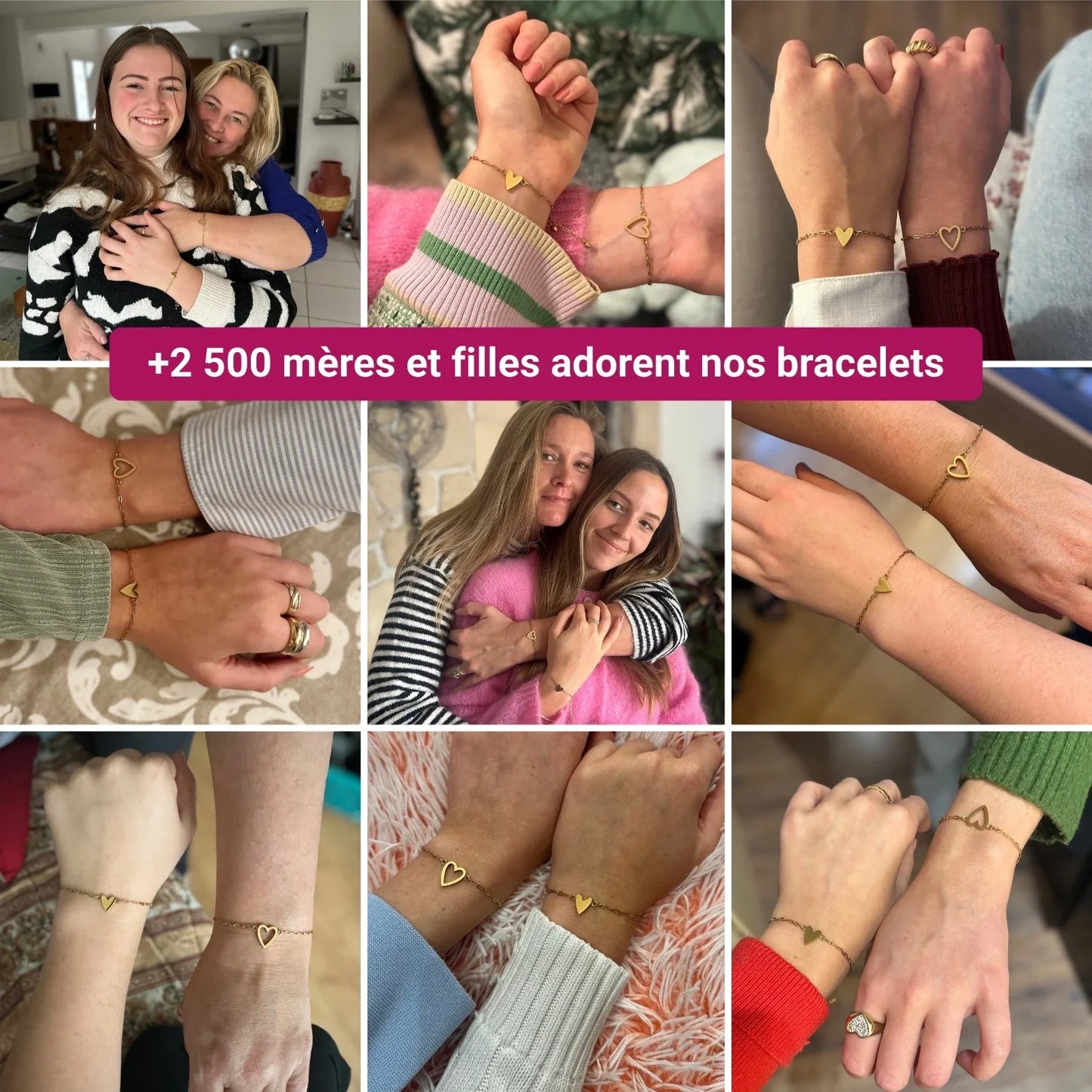 Liens de Coeur — Bracelets Mère & Fille
