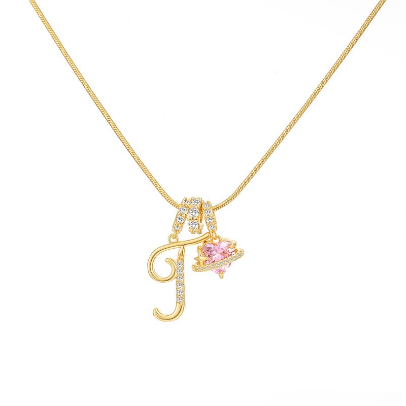 Collier Initiale & Charm Cœur