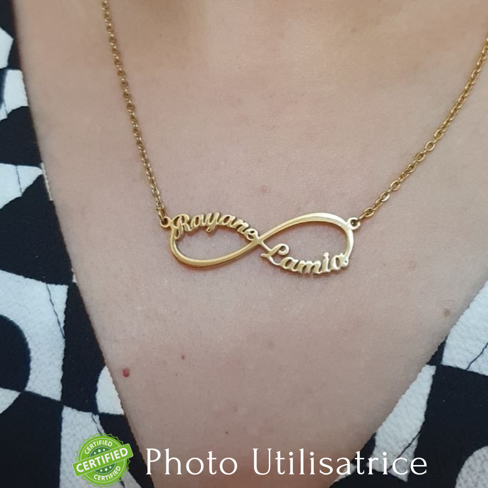 Collier Infini Personnalisé Deux Prénoms
