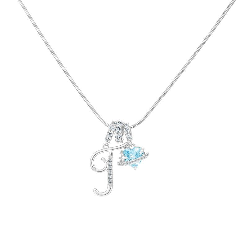 Collier Initiale & Charm Cœur