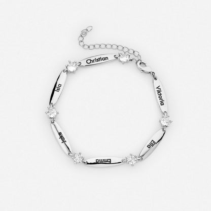 Personalized Bars Crystal Bracelet