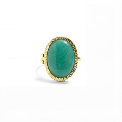 Bague Médaillon Personnalisée en Pierres Semi-Précieuses