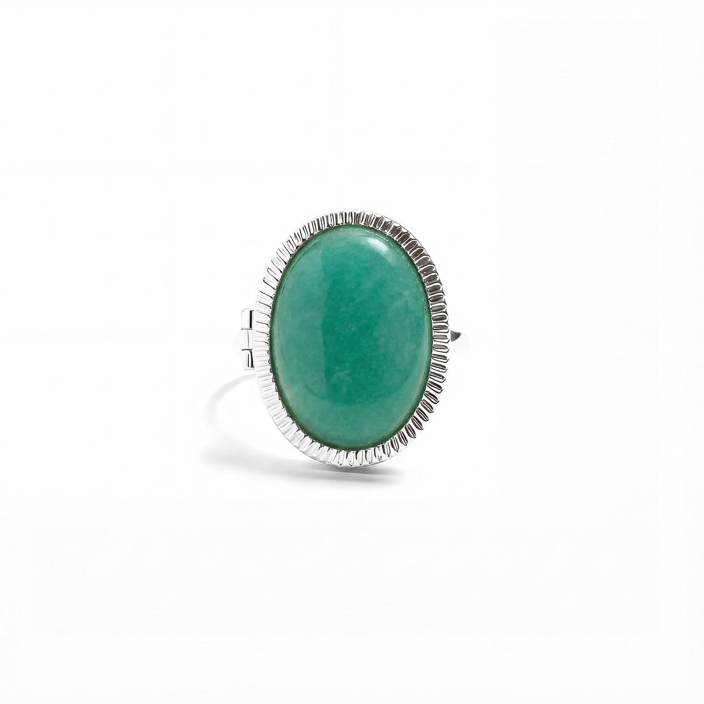 Bague Médaillon Personnalisée en Pierres Semi-Précieuses