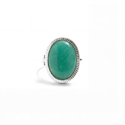 Bague Médaillon Personnalisée en Pierres Semi-Précieuses