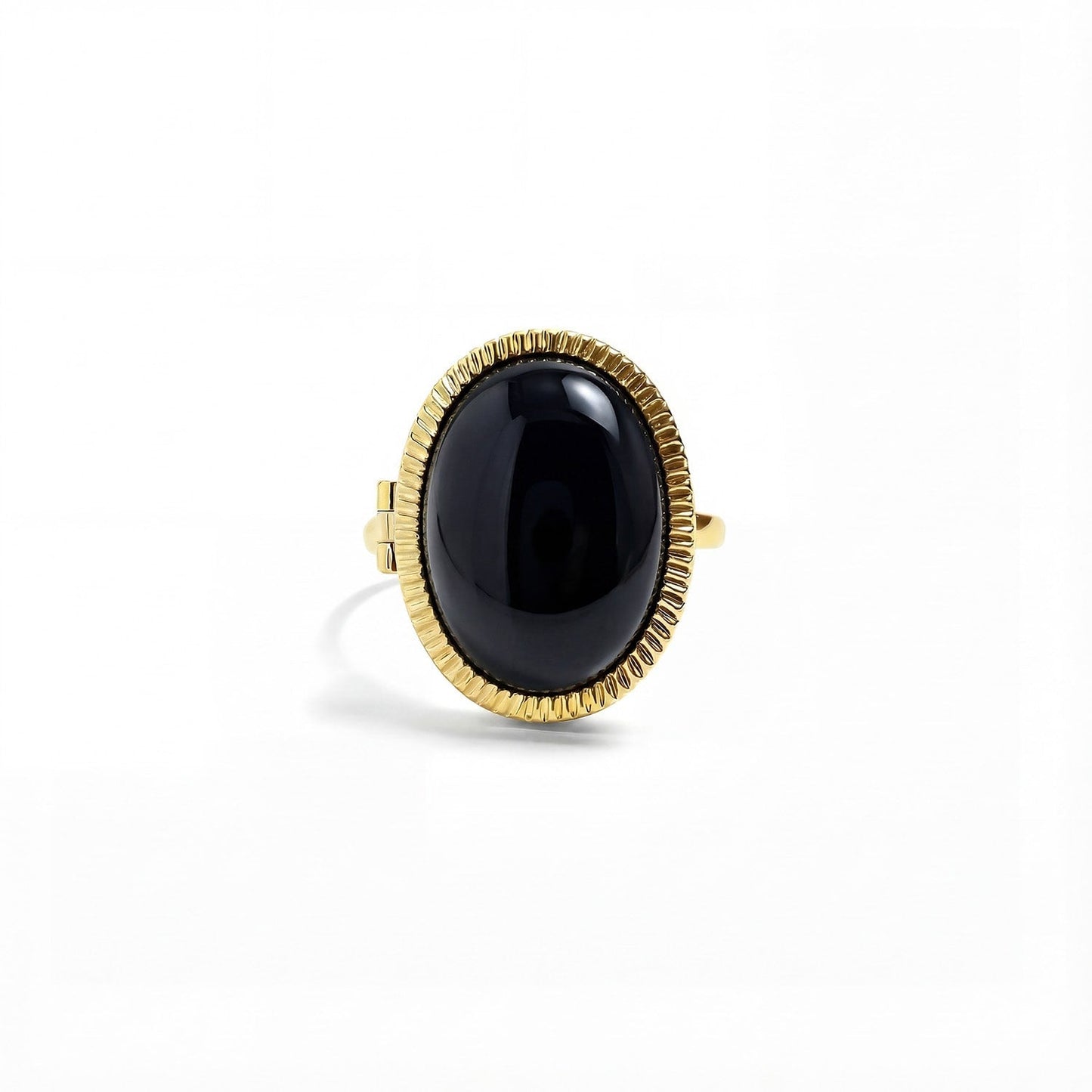 Bague Médaillon Personnalisée en Pierres Semi-Précieuses