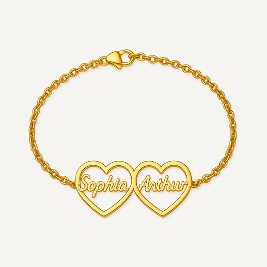 Bracelet Cœurs Prénoms
