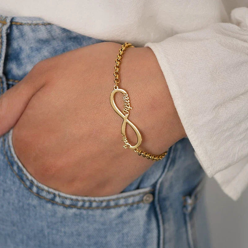 Bracelet Infini Prénoms