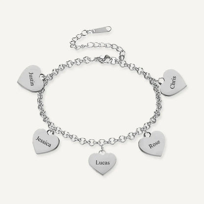 Bracelet Personnalisé Cœur Prénoms