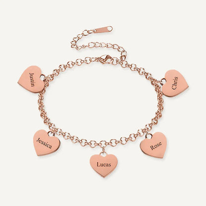 Bracelet Personnalisé Cœur Prénoms