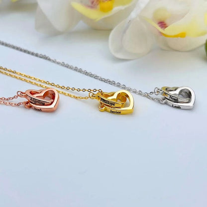 Collier Personnalisé Cœurs Entrelacés