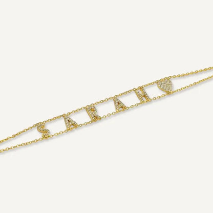 Bracelet Prénom Personnalisé avec Strass