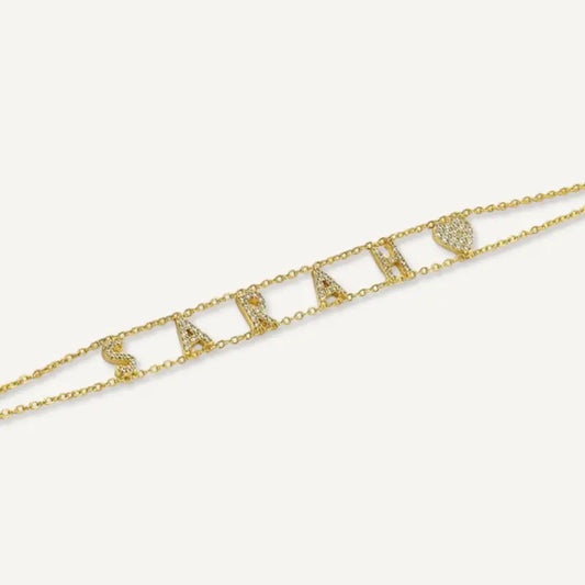 Bracelet Prénom Personnalisé avec Strass