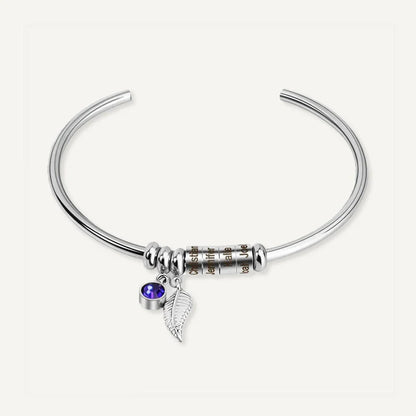 Bracelet Prénoms avec Pierre de Naissance