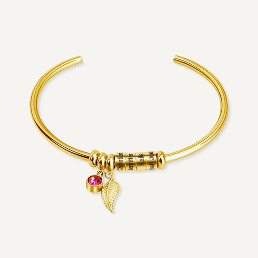 Bracelet Prénoms avec Pierre de Naissance